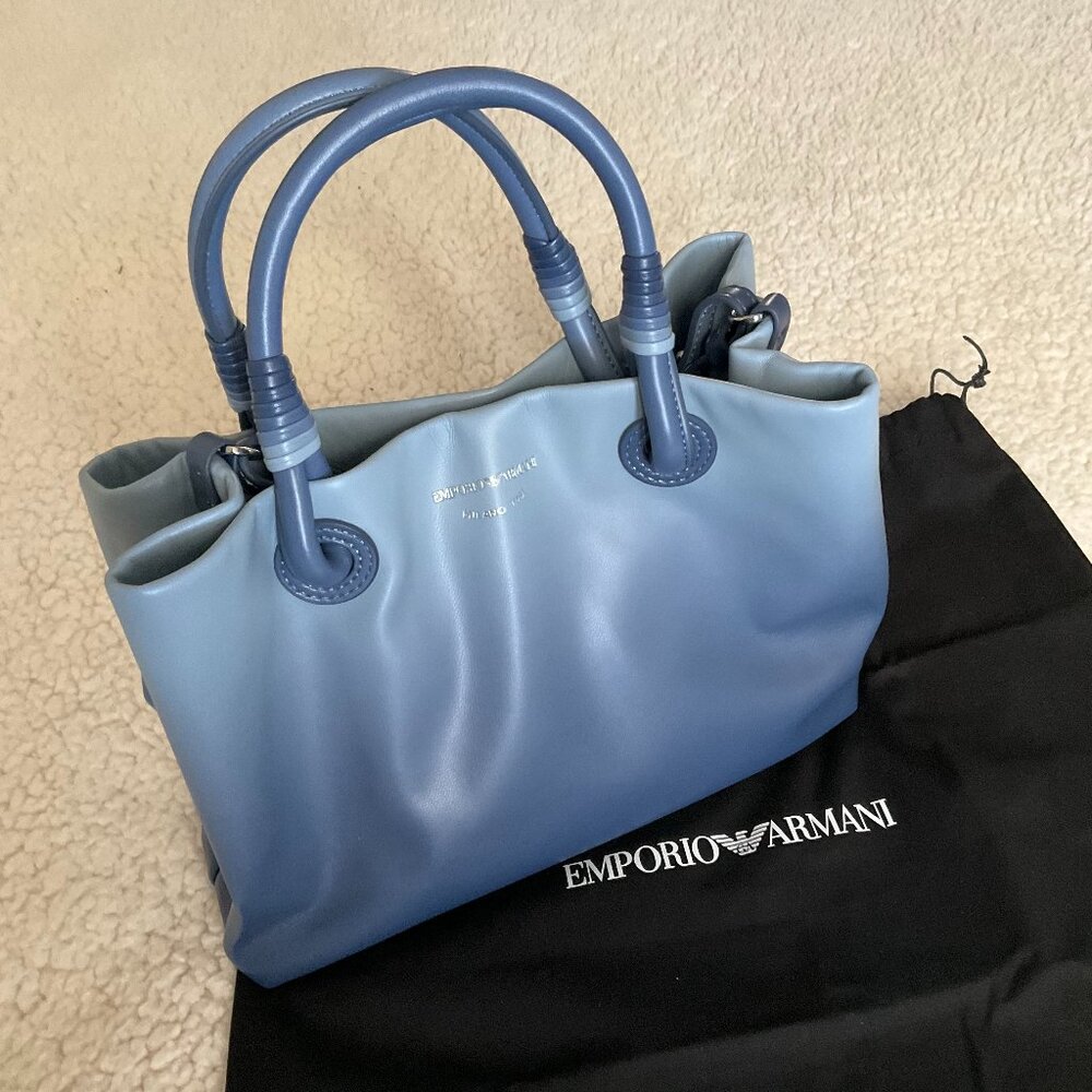 Emporio Armani Tote & Crossbody Bag Ombré-effect Indigo Blue